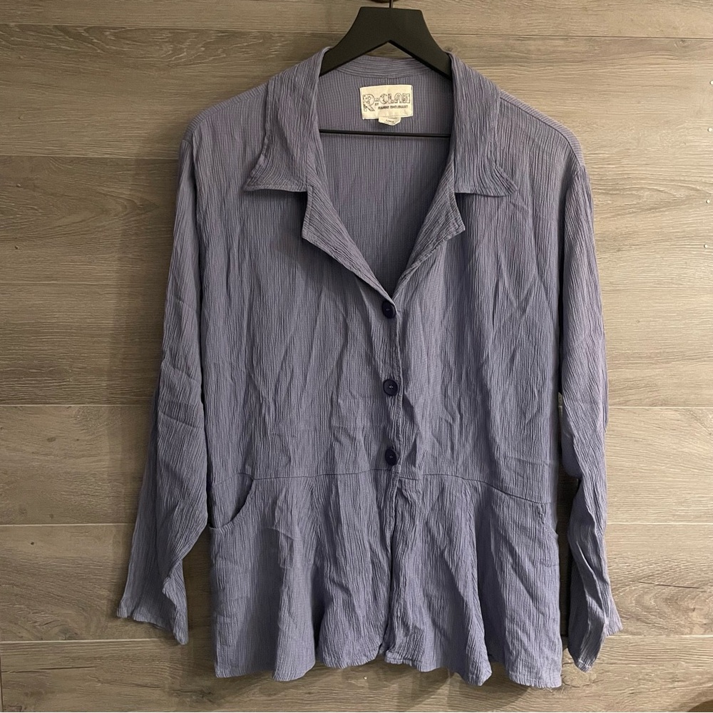 R-Clan Button Front Blouse